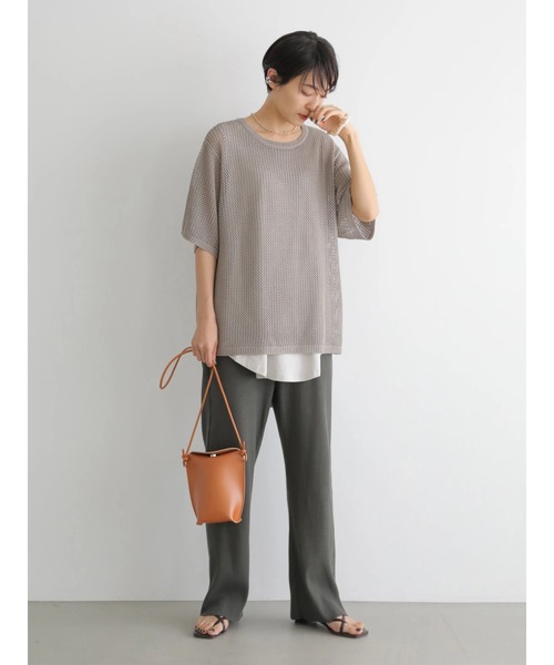 AMERICAN HOLIC(アメリカンホリック)の「ラウンドゆるノースリーブカットプルオーバー(タンクトップ・レディース・チャコールグレー/ライトグレー・M/L)」の15枚目の写真