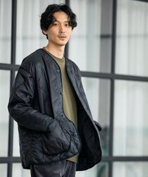 coen | 【ユニセックス】ミリタリーキルティングジャケット(ミリタリージャケット)