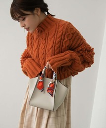 Edit Sheen | スカーフ付きスクエアハンドバッグミニ(ハンドバッグ)