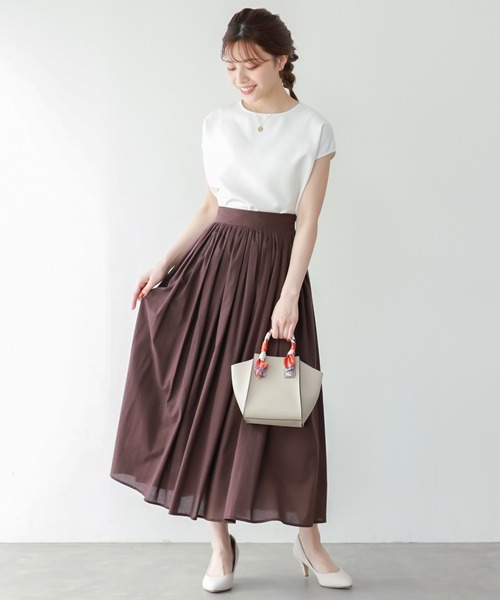 Edit Sheen（エディットシーン）の「スカーフ付きスクエアハンドバッグミニ（ハンドバッグ・レディース・キャメル/グレー/アイボリー/ブラック・FREE）」の16枚目の写真