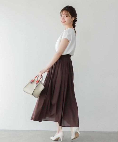 Edit Sheen（エディットシーン）の「スカーフ付きスクエアハンドバッグミニ（ハンドバッグ・レディース・キャメル/グレー/アイボリー/ブラック・FREE）」の18枚目の写真