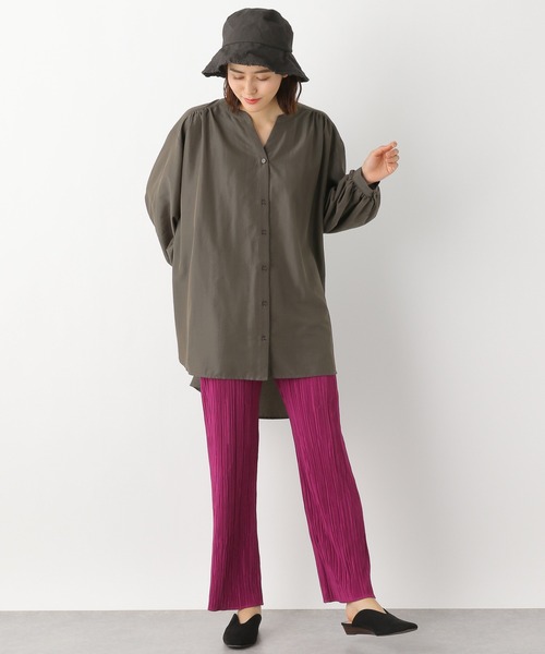 LEPSIM（レプシィム）の「【羽織りとしても活躍！】チュニックブラウス　954514（シャツ/ブラウス・レディース・グレー/キャメル/グレイッシュベージュ・FREE）」の11枚目の写真