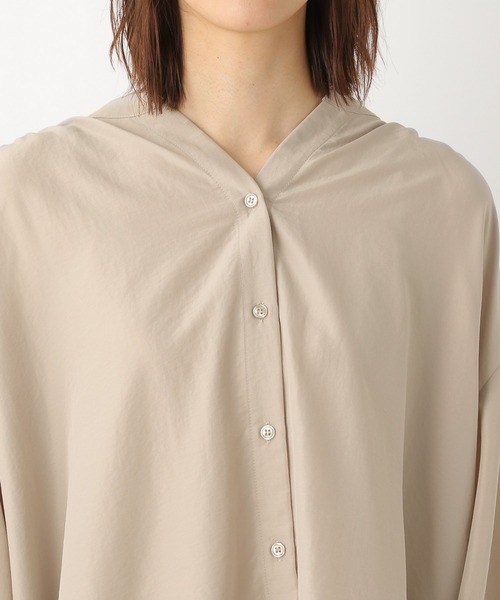 LEPSIM（レプシィム）の「【羽織りとしても活躍！】チュニックブラウス　954514（シャツ/ブラウス・レディース・グレー/キャメル/グレイッシュベージュ・FREE）」の14枚目の写真