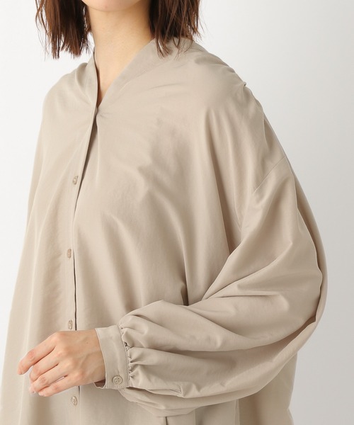 LEPSIM（レプシィム）の「【羽織りとしても活躍！】チュニックブラウス　954514（シャツ/ブラウス・レディース・グレー/キャメル/グレイッシュベージュ・FREE）」の10枚目の写真