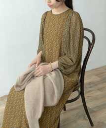 F by ROSSO | F by ROSSO　フラワープリントボリュームスリーブワンピース(ワンピース)