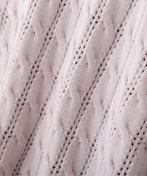 PROPORTION BODY DRESSING（プロポーションボディドレッシング）の「バイカラーカーデ / 1211274906（カーディガン/ボレロ・レディース・オフホワイト/グレー/ダークパープル・FREE）」の16枚目の写真