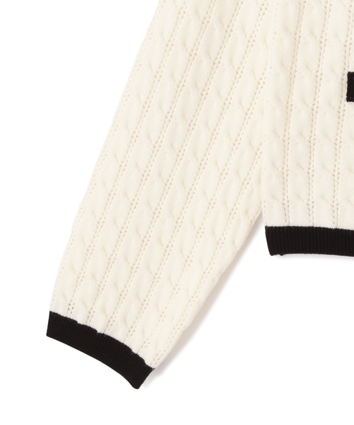 PROPORTION BODY DRESSING（プロポーションボディドレッシング）の「バイカラーカーデ / 1211274906（カーディガン/ボレロ・レディース・オフホワイト/グレー/ダークパープル・FREE）」の12枚目の写真