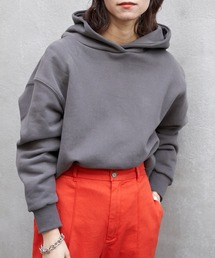 【OSORO】スウェードライク裏毛パーカー