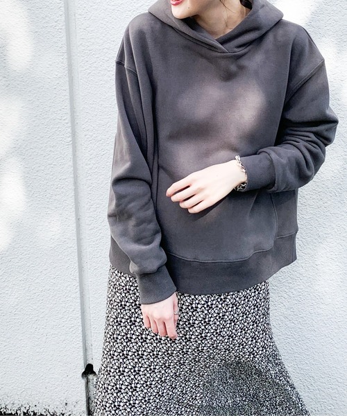 CIAOPANIC TYPY（チャオパニックティピー）の「【OSORO】スウェードライク裏毛パーカー（パーカー・レディース・チャコールグレー/ライトグレー/レッド/オレンジ/グリーン/ホワイト系その他・ONE SIZE）」の22枚目の写真