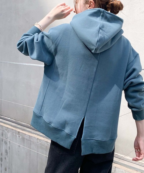 CIAOPANIC TYPY（チャオパニックティピー）の「【OSORO】スウェードライク裏毛パーカー（パーカー・レディース・チャコールグレー/ライトグレー/レッド/オレンジ/グリーン/ホワイト系その他・ONE SIZE）」の17枚目の写真