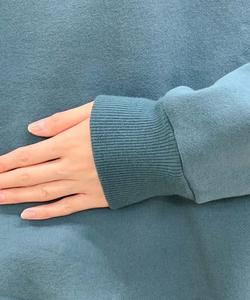 CIAOPANIC TYPY（チャオパニックティピー）の「【OSORO】スウェードライク裏毛パーカー（パーカー・レディース・チャコールグレー/ライトグレー/レッド/オレンジ/グリーン/ホワイト系その他・ONE SIZE）」の13枚目の写真