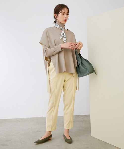 ROPE'（ロペ）の「【シリーズ】ウーステットライクリバーベスト（ベスト・レディース・ライトグレー/ベージュ・38）」の3枚目の写真