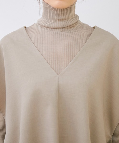 ROPE'（ロペ）の「【シリーズ】ウーステットライクリバーベスト（ベスト・レディース・ライトグレー/ベージュ・38）」の13枚目の写真