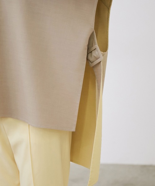 ROPE'（ロペ）の「【シリーズ】ウーステットライクリバーベスト（ベスト・レディース・ライトグレー/ベージュ・38）」の6枚目の写真