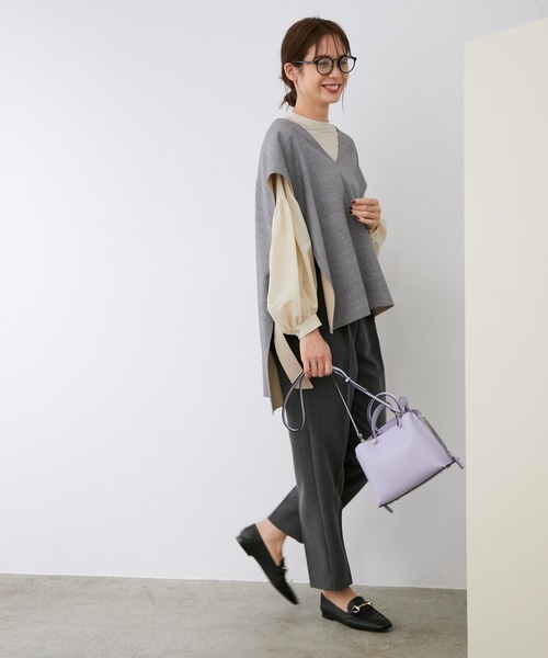 ROPE'（ロペ）の「【シリーズ】ウーステットライクリバーベスト（ベスト・レディース・ライトグレー/ベージュ・38）」の16枚目の写真