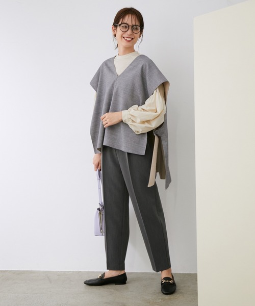 ROPE'（ロペ）の「【シリーズ】ウーステットライクリバーベスト（ベスト・レディース・ライトグレー/ベージュ・38）」の14枚目の写真