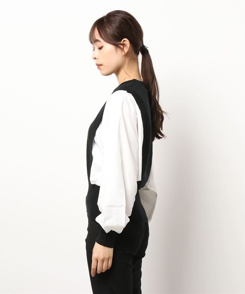 Luxe brille(リュクスブリエ)の「袖異素材ニットプルオーバー(ニット/セーター・レディース・ブラック/グレー・FREE)」の14枚目の写真