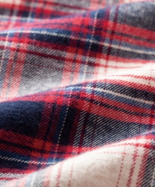 SPENDY'S Store（スペンディーズストア）の「綿１００％チェック柄ネルシャツ（シャツ/ブラウス・メンズ・ブラウン/レッド系その他/イエロー/グレー/レッド系その他2/ネイビー・L/LL/M）」の9枚目の写真