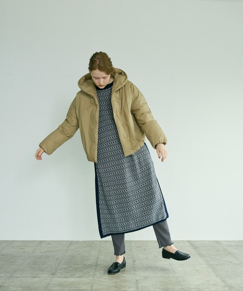 PUAL CE CIN（ピュアルセシン）の「ジャガードワンピース（ワンピース・レディース・スミクロ/ブラウン/ネイビー・FREE）」の5枚目の写真