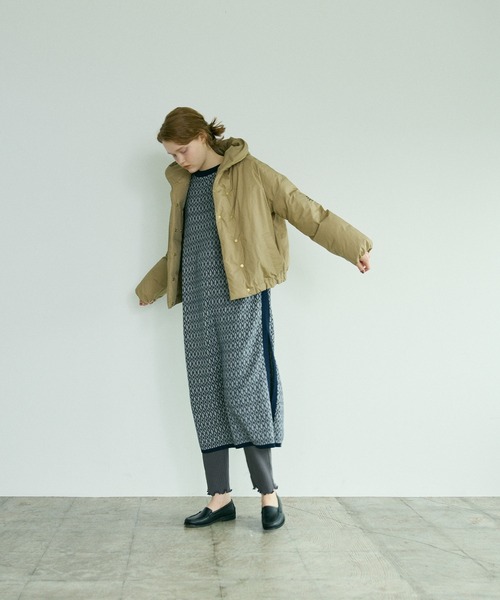 PUAL CE CIN（ピュアルセシン）の「ジャガードワンピース（ワンピース・レディース・スミクロ/ブラウン/ネイビー・FREE）」の9枚目の写真