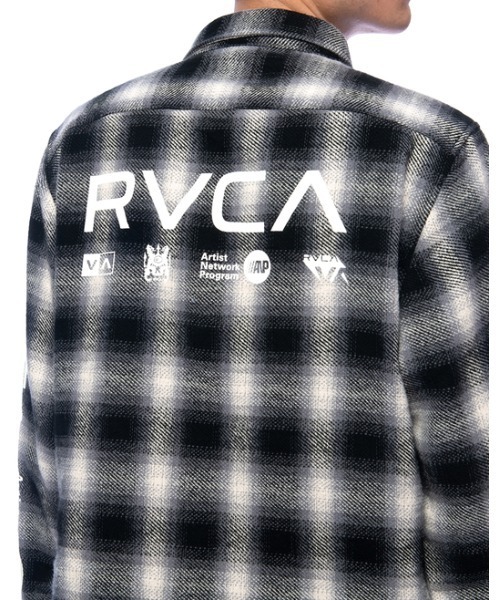 RVCA(ルーカ)の「RVCA メンズ RVCA BROTHERS FLANNE ロングスリーブシャツ【2021年秋冬モデル】/ルーカ袖プリントバックプリント長袖チェックシャツ(シャツ/ブラウス・メンズ・ブラウン/ブラック/ブルー・SMALL/MEDIUM/LARGE)」の2枚目の写真