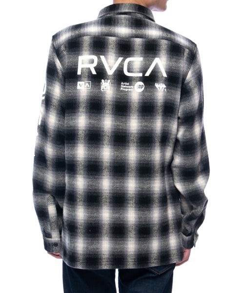 RVCA(ルーカ)の「RVCA メンズ RVCA BROTHERS FLANNE ロングスリーブシャツ【2021年秋冬モデル】/ルーカ袖プリントバックプリント長袖チェックシャツ(シャツ/ブラウス・メンズ・ブラウン/ブラック/ブルー・SMALL/MEDIUM/LARGE)」の9枚目の写真