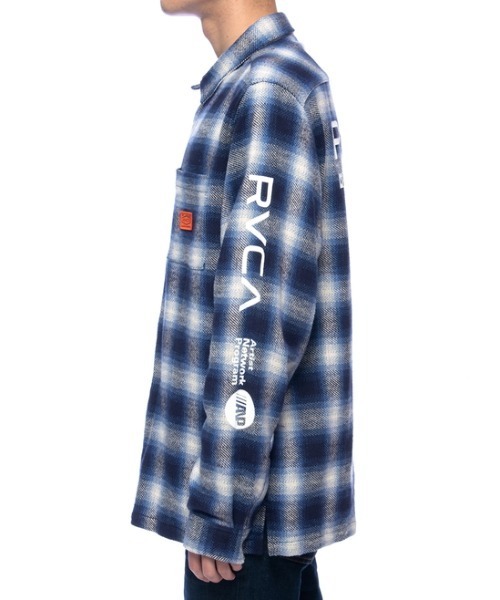 RVCA(ルーカ)の「RVCA メンズ RVCA BROTHERS FLANNE ロングスリーブシャツ【2021年秋冬モデル】/ルーカ袖プリントバックプリント長袖チェックシャツ(シャツ/ブラウス・メンズ・ブラウン/ブラック/ブルー・SMALL/MEDIUM/LARGE)」の18枚目の写真
