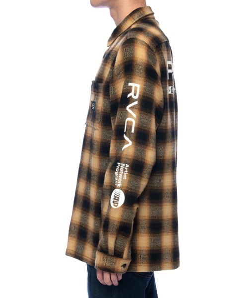 RVCA(ルーカ)の「RVCA メンズ RVCA BROTHERS FLANNE ロングスリーブシャツ【2021年秋冬モデル】/ルーカ袖プリントバックプリント長袖チェックシャツ(シャツ/ブラウス・メンズ・ブラウン/ブラック/ブルー・SMALL/MEDIUM/LARGE)」の15枚目の写真