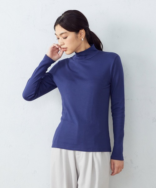 COMME CA ISM（コムサイズム）の「ハイネック　あったかＴシャツ（Tシャツ/カットソー・レディース・ホワイト/ライトグレー/ブラック/ブルー・MEDIUM/LARGE）」の4枚目の写真