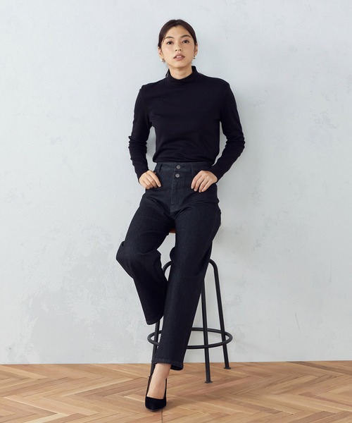 COMME CA ISM（コムサイズム）の「ハイネック　あったかＴシャツ（Tシャツ/カットソー・レディース・ホワイト/ライトグレー/ブラック/ブルー・MEDIUM/LARGE）」の7枚目の写真