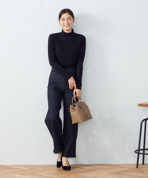 COMME CA ISM（コムサイズム）の「ハイネック　あったかＴシャツ（Tシャツ/カットソー・レディース・ホワイト/ライトグレー/ブラック/ブルー・MEDIUM/LARGE）」の8枚目の写真