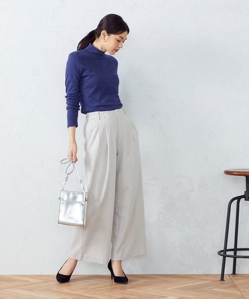 COMME CA ISM（コムサイズム）の「ハイネック　あったかＴシャツ（Tシャツ/カットソー・レディース・ホワイト/ライトグレー/ブラック/ブルー・MEDIUM/LARGE）」の10枚目の写真