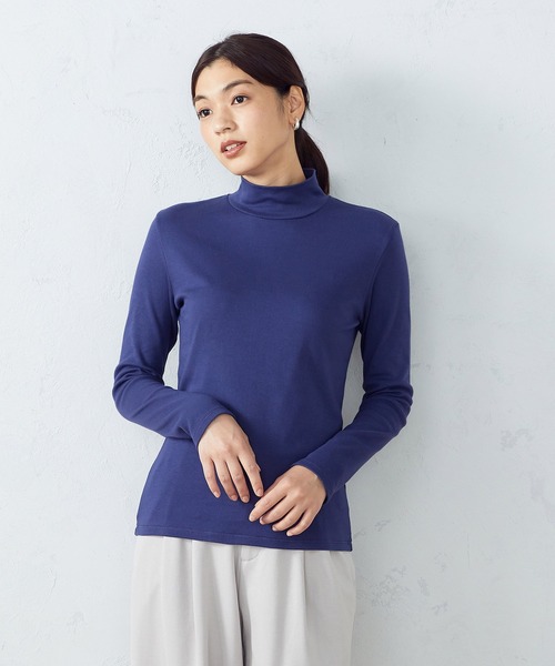 COMME CA ISM（コムサイズム）の「ハイネック　あったかＴシャツ（Tシャツ/カットソー・レディース・ホワイト/ライトグレー/ブラック/ブルー・MEDIUM/LARGE）」の11枚目の写真