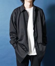 オーバーサイズ長袖シャツ メンズ ストライプルーズシルエットシャツ ビッグシルエットシャツ 春服