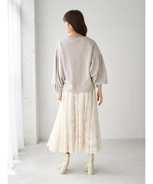 earth music&ecology（アースミュージックアンドエコロジー）の「サーキュラーレーススカート ＊（スカート・レディース・ブラック/アイボリー/ミント・FREE）」の14枚目の写真