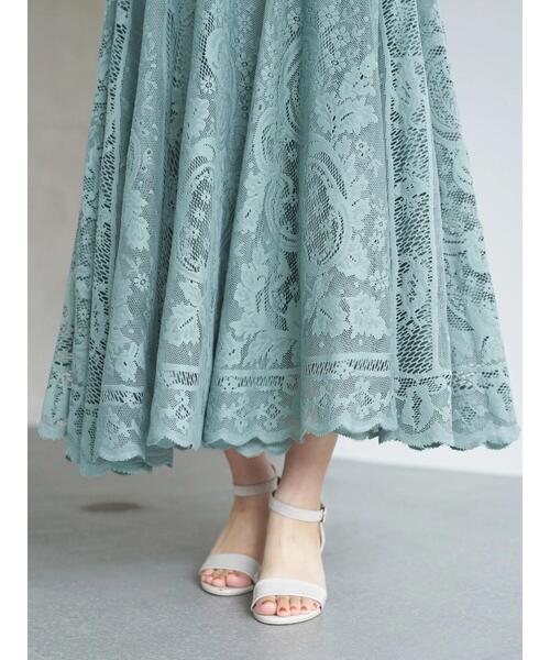 earth music&ecology（アースミュージックアンドエコロジー）の「サーキュラーレーススカート ＊（スカート・レディース・ブラック/アイボリー/ミント・FREE）」の16枚目の写真