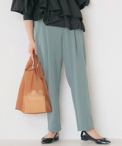 KOBE LETTUCE（コウベレタス）の「ジャージーテーパードパンツ（スラックス・レディース・ブラック/モカ/グリーン系その他・S/M）」の3枚目の写真