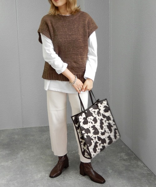 minia（ミニア）の「4cmローヒールのスクエアストレッチブーツ/ショートブーツ　◆（ブーツ・レディース・ブラック/ダークブラウン/アイボリー・LL/S/M/L）」の19枚目の写真