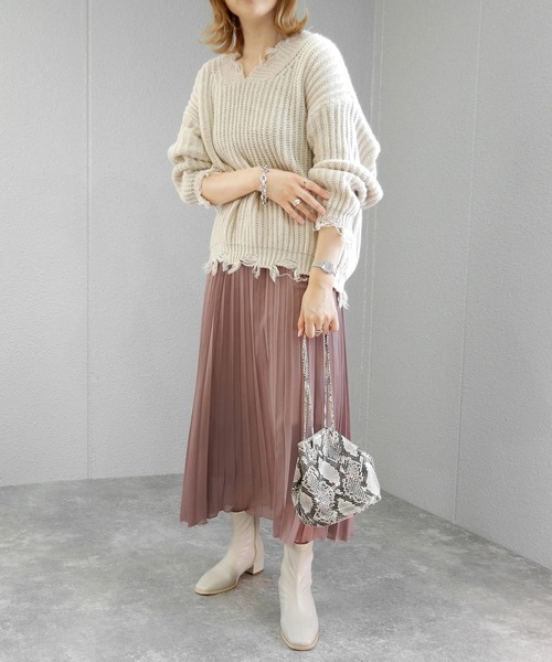 minia（ミニア）の「4cmローヒールのスクエアストレッチブーツ/ショートブーツ　◆（ブーツ・レディース・ブラック/ダークブラウン/アイボリー・LL/S/M/L）」の22枚目の写真