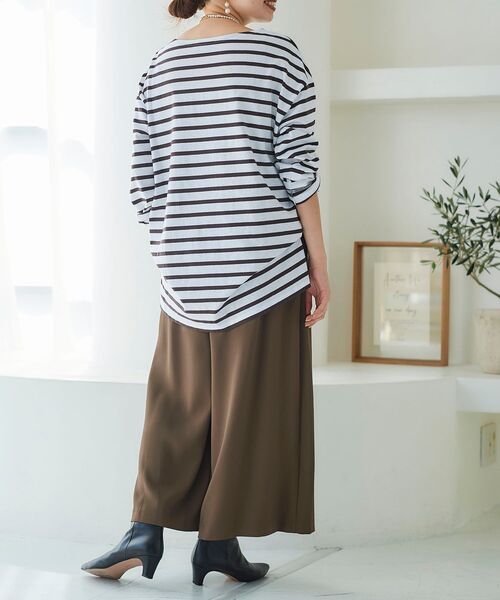 le.coeur blanc（ルクールブラン）の「ピンタックワイドクロップドパンツ（その他パンツ・レディース・ブラック/ブラウン/アイボリー・38/36）」の19枚目の写真