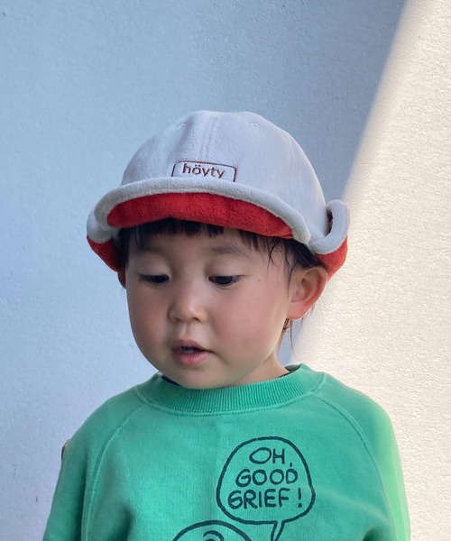 GRIN BUDDY(グリンバディ)の「【GRIN BUDDY/グリンバディ】【キッズ】フリースフライトキャップ/Fleece Flight Cap(キャップ・キッズ・グレー系その他/ライトベージュ/カーキ・52/54)」の1枚目の写真