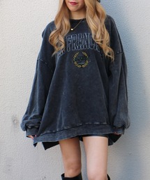 one way | 【oneway Jeans】刺繍カレッジロゴトレーナー(スウェット)