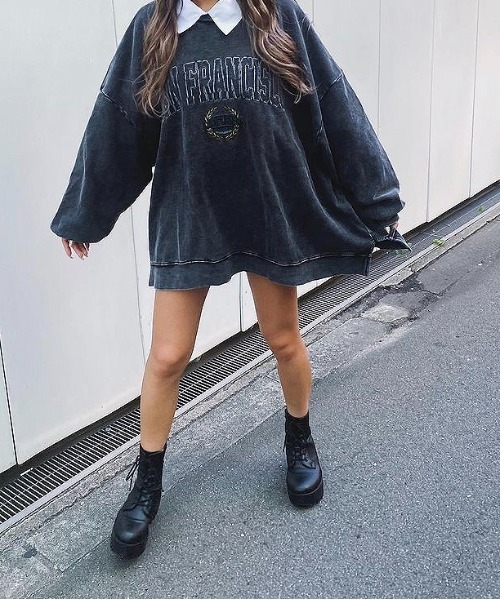 【one way】スウェット　トレーナー　ワンウェイ(M)ブラック one way】スウェット トレーナー ワンウェイ(M)ブラック