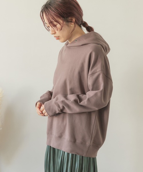 ITEMS URBANRESEARCH（アイテムズ アーバンリサーチ）の「『UR TECH』フーディー（Tシャツ/カットソー・レディース・ベージュ/ピンク/モカ・FREE）」の2枚目の写真