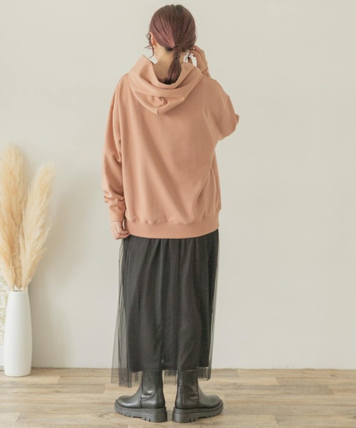 ITEMS URBANRESEARCH（アイテムズ アーバンリサーチ）の「『UR TECH』フーディー（Tシャツ/カットソー・レディース・ベージュ/ピンク/モカ・FREE）」の10枚目の写真