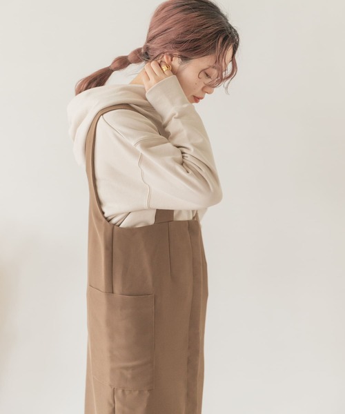 ITEMS URBANRESEARCH（アイテムズ アーバンリサーチ）の「『UR TECH』フーディー（Tシャツ/カットソー・レディース・ベージュ/ピンク/モカ・FREE）」の12枚目の写真