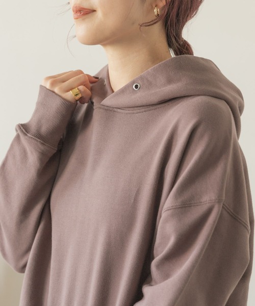 ITEMS URBANRESEARCH（アイテムズ アーバンリサーチ）の「『UR TECH』フーディー（Tシャツ/カットソー・レディース・ベージュ/ピンク/モカ・FREE）」の20枚目の写真