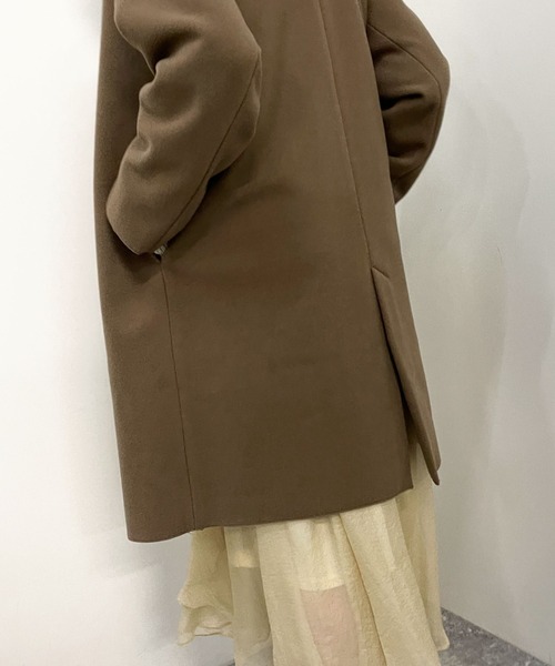 archives(アルシーヴ)の「ウォッシャブルニードルミドルチェスター(チェスターコート・レディース・ブラック/モカ/グレイッシュベージュ/グリーン/ブルー・MEDIUM)」の18枚目の写真