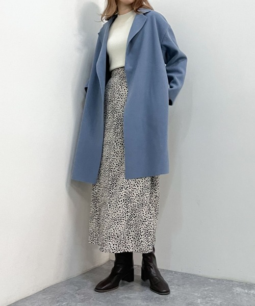 archives(アルシーヴ)の「ウォッシャブルニードルミドルチェスター(チェスターコート・レディース・ブラック/モカ/グレイッシュベージュ/グリーン/ブルー・MEDIUM)」の22枚目の写真