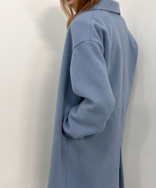 archives(アルシーヴ)の「ウォッシャブルニードルミドルチェスター(チェスターコート・レディース・ブラック/モカ/グレイッシュベージュ/グリーン/ブルー・MEDIUM)」の19枚目の写真